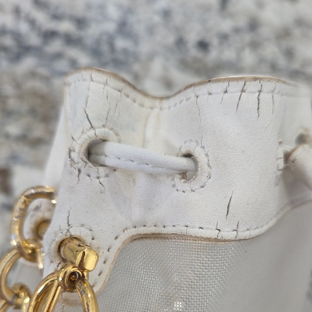 Fendi Vintage Mesh And Leather Mini Bucket Bag - Picture 4 of 9